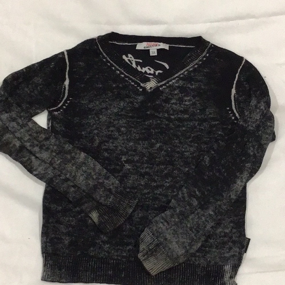 J. Gaultier black vneck sweater